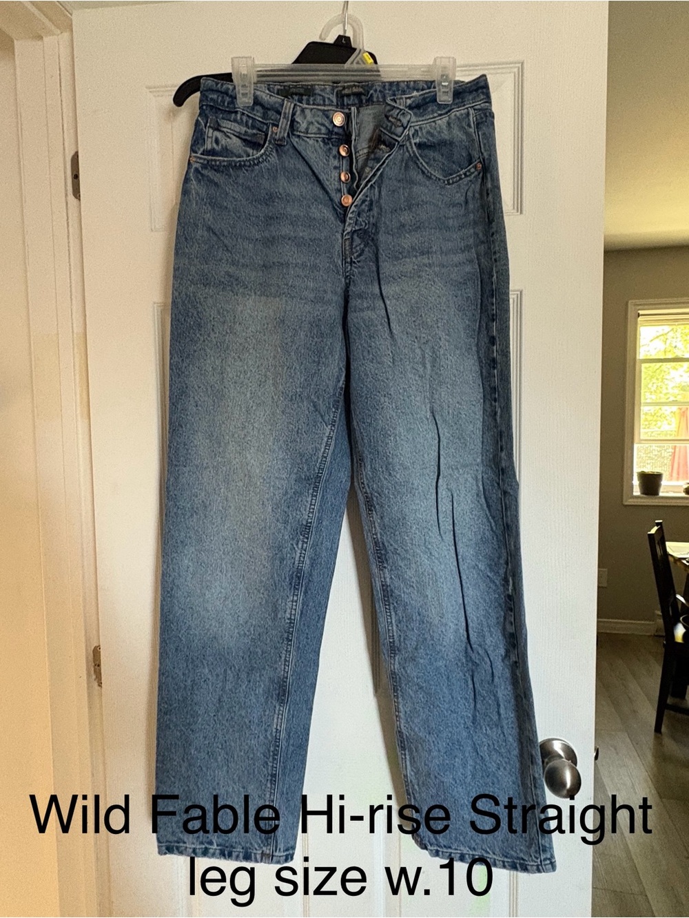 wild fable Straight Leg High-Rise Jeans - Medium Blue Wash